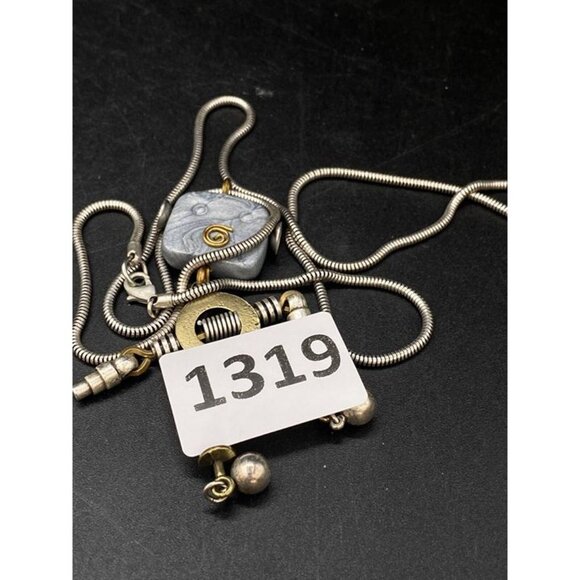 Sci-Fi Robot Silver Necklace Alchemy Science Fiction 18" Chain - Picture 11 of 11